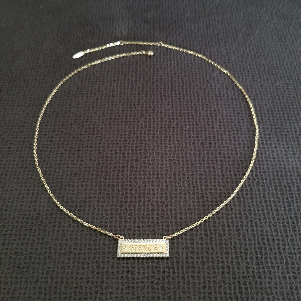 Lulu DK "Fierce"💪 Stationary Bar Necklace - NWOT - Picture 6 of 15